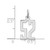 Sterling Silver/Rhodium-plated Elongated Number 52 Charm QES52