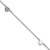 Sterling Silver Rhodium-plated CZ 9in Plus 1in Ext Heart Anklet QG2790-9