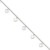 Sterling Silver Polished Hearts 9in Plus 1in Ext. Anklet QG2143-10