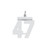 Sterling/Silver Rhodium-plated Polished Number 47 Charm QMS47
