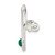 Sterling Silver Polished Green CZ Claddagh Pin QP164