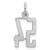 Sterling Silver/Rhodium-plated Elongated Number 54 Charm QES54