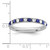 Sterling Silver Rhodium-plated Blue and White Crystal Eternity Band Size 6 QWAB12-6