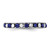 Sterling Silver Rhodium-plated Blue and White Crystal Eternity Band Size 6 QWAB12-6
