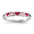 Sterling Silver Rhodium-plated Children's Enameled Hearts Ring QR6782-4
