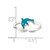 Sterling Silver Polished Enameled Dolphin Toe Ring QR6783