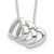 Sterling Silver Polished Fancy 3- Heart Necklace QG2898-18
