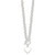 Sterling Silver Engraveable Heart Disc on Fancy Link Toggle 18in Necklace QG1149-18