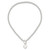 Sterling Silver Engraveable Heart Disc on Fancy Link Toggle 18in Necklace QG1149-18
