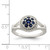 Sterling Silver Blue & White CZ Ring QR6772-7