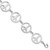 Sterling Silver Rhodium-plated 7.25in Peace Symbol Bracelet QG3104-7.25