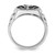 Sterling Silver Rhodium-plated & Antiqued Plated Anchor Ring QR6834-10
