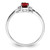 Sterling Silver Rhodium Plated Diamond and Garnet Oval Ring QR4507GA-6