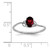 Sterling Silver Rhodium Plated Diamond and Garnet Oval Ring QR4507GA-6