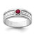 Sterling Silver Rhodium-plated Men's Ruby Ring QR6844-11