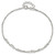 Sterling Silver Polished Beaded 2-strand 9 inch Plus 1 inch ext. Anklet QG4196-9