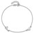 Sterling Silver Rhodium-plated Heart and LOVE 9in Plus 1in ext. Anklet QG4187-9