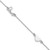 Sterling Silver Rhodium-plated Heart and LOVE 9in Plus 1in ext. Anklet QG4187-9
