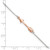 Sterling Silver Rose-tone Polished Arrow 9in Plus 1in Ext Anklet QG4189-9