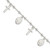 Sterling Silver Polished w/1in ext Cross Miraculous Medal Bracelet QG4251-6.25