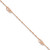 Sterling Silver Rose-tone Polished Hearts 9in Plus 1in Ext Anklet QG4190-9