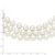 Majestik Sterling Silver Rhodium-plated 3 Row 10-11mm White Imitation Shell Pearl Hand-knotted Necklace QMJN310W-18