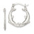 Sterling Silver Rhodium-plated Polished Dolphins Round Hoop Earrings QE256