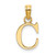 10K Polished C Block Initial Charm 10K6423C
