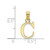10K Polished C Block Initial Charm 10K6423C