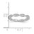 Sterling Silver Rhodium-plated Fancy Scalloped CZ Band QR6928-8