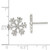 Sterling Silver CZ Polished Snowflake Post Earrings QE6910