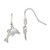Sterling Silver Polished Dolphin Dangle Earrings QE6956