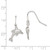 Sterling Silver Polished Dolphin Dangle Earrings QE6956
