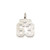 Sterling Silver/Rhodium-plated Satin Number 63 Charm QPS63