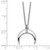Sterling Silver Rhodium-plated CZ Moon Necklace QG6100-16