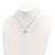 Sterling Silver Rhodium-plated CZ Moon Necklace QG6100-16