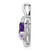 Sterling Silver RH Plated Amethyst Light Pink Quartz and Diamond Pendant QP3139PQ
