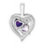 Sterling Silver RH Plated Amethyst Light Pink Quartz and Diamond Pendant QP3139PQ