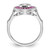 Sterling Silver Rhodium-plated Polished Created Ruby and CZ Ring QR6862-8