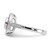 Sterling Silver Rhodium-plated Polished Created Ruby and CZ Ring QR6862-8