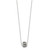 Sterling Silver Rhodium-plated Black and White Stellux Crystal Necklace QG3116-18