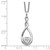 Sentimental Expressions Sterling Silver Rhodium-plated CZ Love You Forever 18in. Necklace QSX664