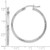 Sterling Silver Rhodium-plated Diamond-cut 2x35mm Square Tube Hoop Earrings QE8115