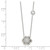 Sterling Silver Polished Floral CZ Necklace QG6163-17.75