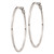 Sterling Silver RH-plated 2x60mm Omega Back Round Hoop Earrings QE8109