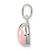 Sterling Silver Pink & Black Enamel Ladybug Locket Children's Pendant QP4083
