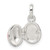 Sterling Silver Pink & Black Enamel Ladybug Locket Children's Pendant QP4083