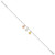 Sterling Silver Rose-tone and Gold-tone Suns 9in Plus 1in Ext. Anklet QG5751-9