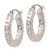Sterling Silver Rhodium-plated Diamond-cut 3x20mm Square Tube Hoop Earrings QE8133