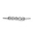 Sterling Silver Rhodium-plated 5-Bezel CZ Ring QR6929-8